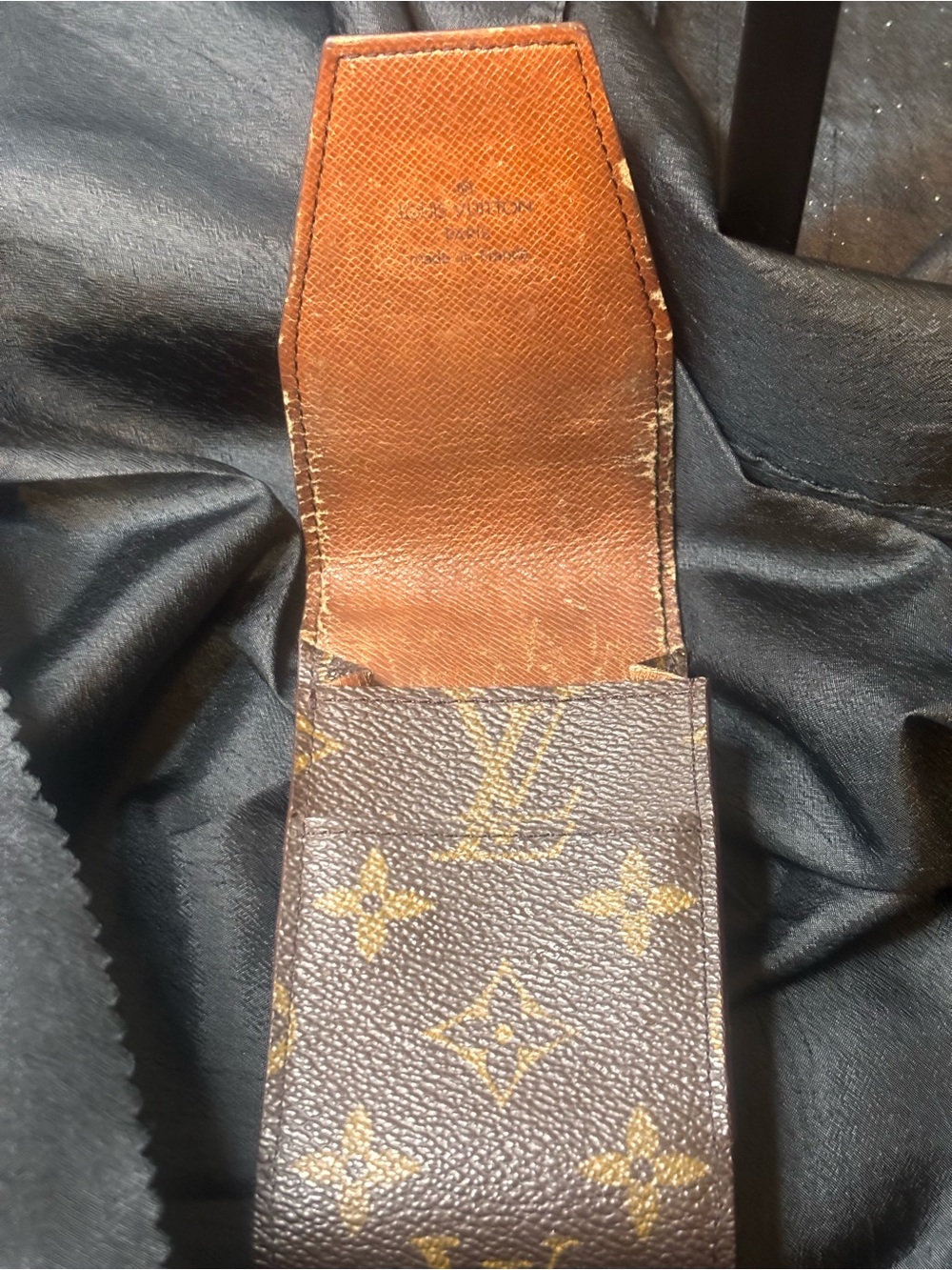 Louis Vuitton Brown Monogram Leather retired cigarette holder